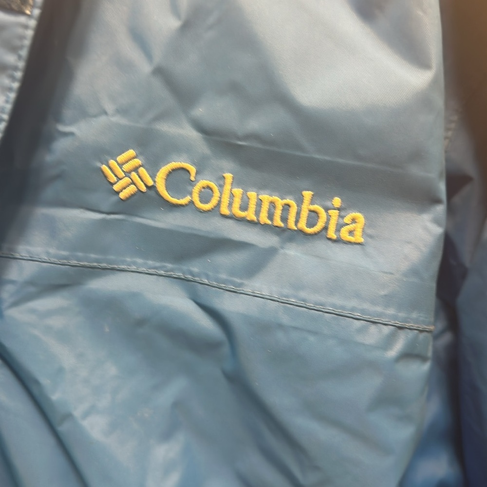 Columbia Blue Zip Up Rain Jacket Size M - Picture 2 of 6